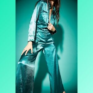 Free People Night Like This One-piece Jumpsuit Green Women's Size Large‎